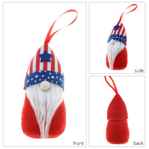 Patriotic 4th of July Independence Day gnome with stars and stripes in three views