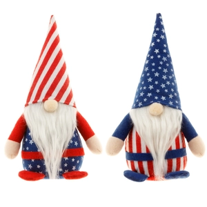Patriotic 4th of July Independence Day gnomes with stars and stripes pattern design