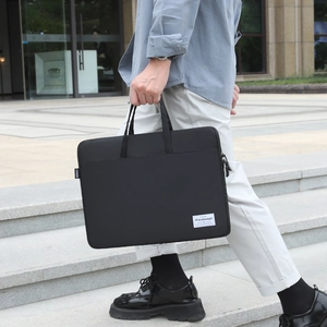 Sacoche pour Ordinateur Portable en Tissu Oxford Imperméable Mallette Business Grande Capacité Sac à Main Homme Bureau