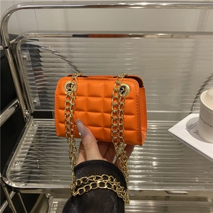 Sac à Épaule Matelassé pour Femme Mini Sac Bandoulière Similicuir Motif Quadrillé Carré Mode Sac Messager Quotidien