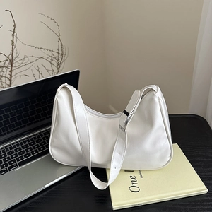 Women Glossy PU Leather Underarm Bag Minimalist Street Trendy Hobo Bag Solid Color Shoulder Bag For Daily Party Travel