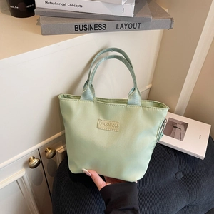 Sac à Main en Nylon Minimaliste pour Femmes Petit Sac Cabas Carré Décontracté Avec Étiquette Fashion