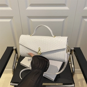 Women Fashion PU Leather Shoulder Bag Woven Texture Crossbody Handbag With Metal Musical Note Lock Daily Chic Square Bag