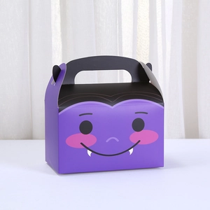 Halloween vampire theme cupcake gift box made of premium purple and black cardboard