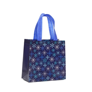 Gothic style waterproof gift bag with blue snowflake and skull patterns for Halloween