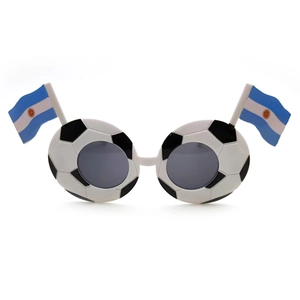 2026 World Cup soccer fan sunglasses with black-white frames and Argentina flag decor