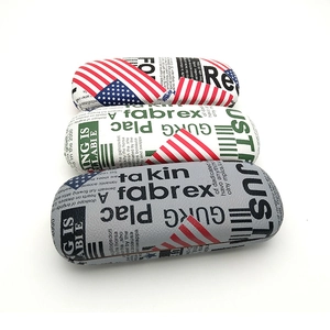 Vintage US Flag Newspaper Print Hard Shell Glasses Case Metal PU Leather Sunglasses Storage Box Eyewear Protector For Unisex Daily Travel