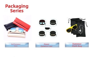 Variety of protective sunglasses cases including leather pouches and zipper boxes