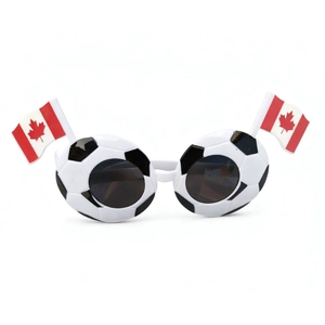 Lunettes de soleil de football avec drapeaux du Canada pour supporters et événements