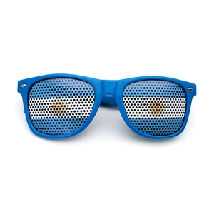 Argentina flag pinhole sunglasses with blue frame for World Cup fans party decoration