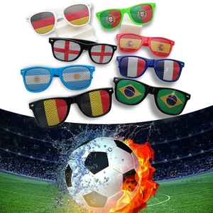 National flag soccer party sunglasses for 2026 World Cup featuring UV400 lenses