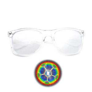 Soccer Pattern Diffraction Glasses Rainbow Effect Novelty Party Glasses For Music Festivals Rave Events Night Club Eyewear