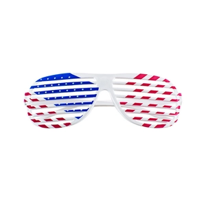 American flag shutter shades party glasses with stars and stripes design for USA Independence Day