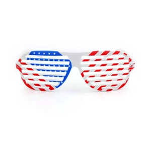 USA flag shutter glasses for Independence Day party celebration with patriotic star stripes