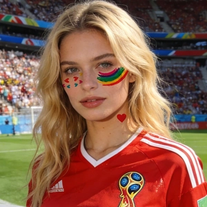 Maillot de football rouge Coupe du Monde FIFA 2018 en tissu mesh respirant à col en V