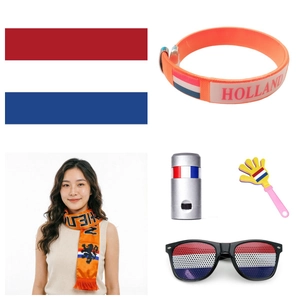2026 World Cup fan set for Holland including scarf, wristband, glasses, and accessories