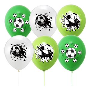 Football Theme Party Latex Balloons Soccer Goal Athlete Print Decoration For World Cup Birthday Sports Celebration Supplies
