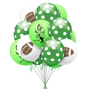 Detail of 12-inch American football latex balloons for boys birthday party decorations