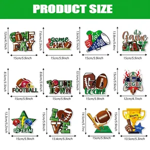Guide des tailles pour 12 suspensions spirales de fête football américain et dimensions