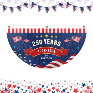 US 250th anniversary bunting flag with stars and stripes for 1776-2026 freedom celebration