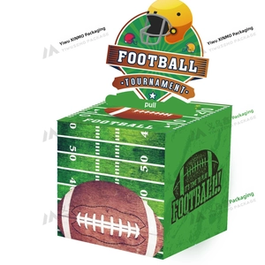 Détail de la boîte de football avec casque pop-up et textures de terrain