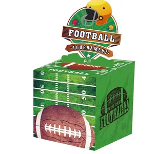 Boîte cadeau distributeur de billets thème football américain avec terrain vert