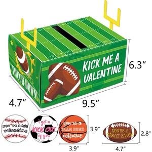 Coffret cadeau stade de football américain avec cartes de sport pour échange scolaire