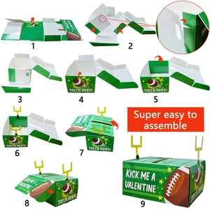 Guide d'assemblage pas à pas pour boîtes à cadeaux et bonbons sur le thème du football US