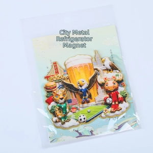 2026 World Cup soccer theme acrylic magnetic souvenir featuring USA landmarks and eagle