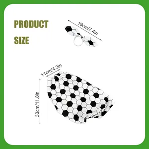 Size chart for soccer baby party outfit set with bow headband and puffy diaper cover