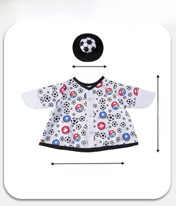 Size chart showing diameter 13cm and length 30cm for the football themed pet goose outfit