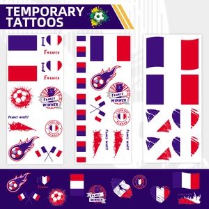 Adesivi per Tatuaggi Temporanei Impermeabili Coppa del Mondo Bandiera del Mondo Decorazione Viso Corpo Calcio Evento Sportivo Regalo Festa Fan