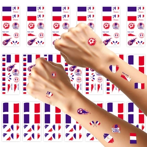 Adesivi per tatuaggi calcio bandiera Francia impermeabili per eventi sportivi