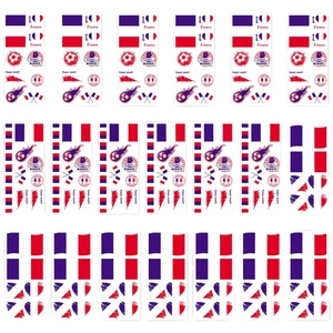Tatuaggi temporanei impermeabili bandiera Francia per tifosi ed eventi sportivi set