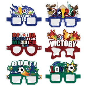 6-piece 2026 World Cup themed party glasses featuring football and national landmarks