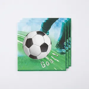 Serviettes en papier thème football lot de 20 pour décoration de table anniversaire