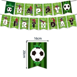 Fußball Happy Birthday Girlande Set mit Silhouetten für Kindergeburtstagsdekorationen