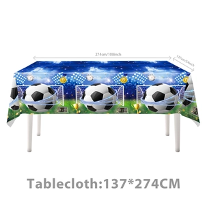 Rectangle football theme tablecloth for boys birthday party decoration 137x274cm