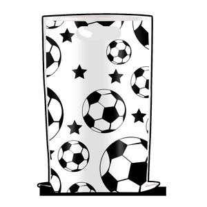 Sac cadeau en plastique PE motif football avec poignée découpée pour fêtes sportives enfants