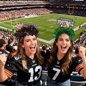 Cerchietto per capelli football americano con paillettes per tifosi allo stadio