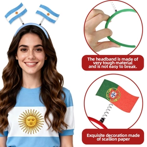 2026 World Cup headband with flag decoration for soccer fans cheering and support accessories