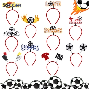 Soccer Theme Party Headband Football Tournament Cheering Hairband For Fans Sports Event Decoration Headpiece For Kids Adults Party Supplies