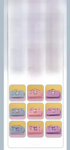 Detail of Sanrio characters stationery pouch with sturdy top handle and zipper closure