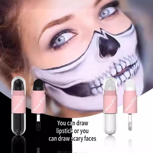 Dubbelzijdige zwart-witte gezichtsschminkstick met penseel voor professionele make-up