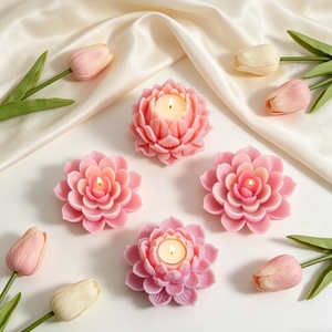 Moule En Silicone Fleur De Lotus Pétale Multi Couches Pour Bricolage Bougie Parfumée Savon Pierre D'arôme Résine