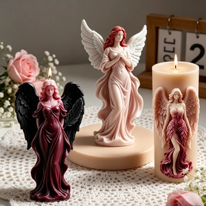 Goddess angel wing silicone mold for DIY candles and aromatherapy plaster decorations