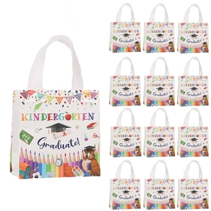 13-piece set of waterproof non-woven kindergarten graduation gift bags with cartoon prints