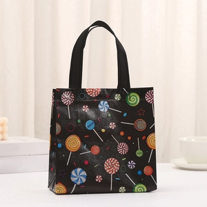 Bolsa de regalo impermeable de tela no tejida con estampados de piruletas