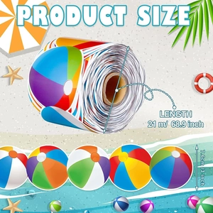 21m beach ball bulletin board border stickers for summer classroom decoration