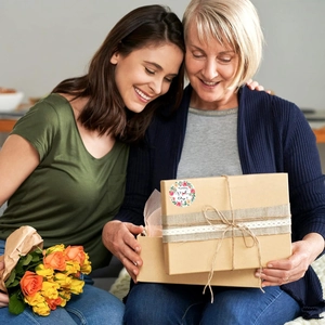 Happy Mother's Day floral round stickers for gift packaging and card sealing